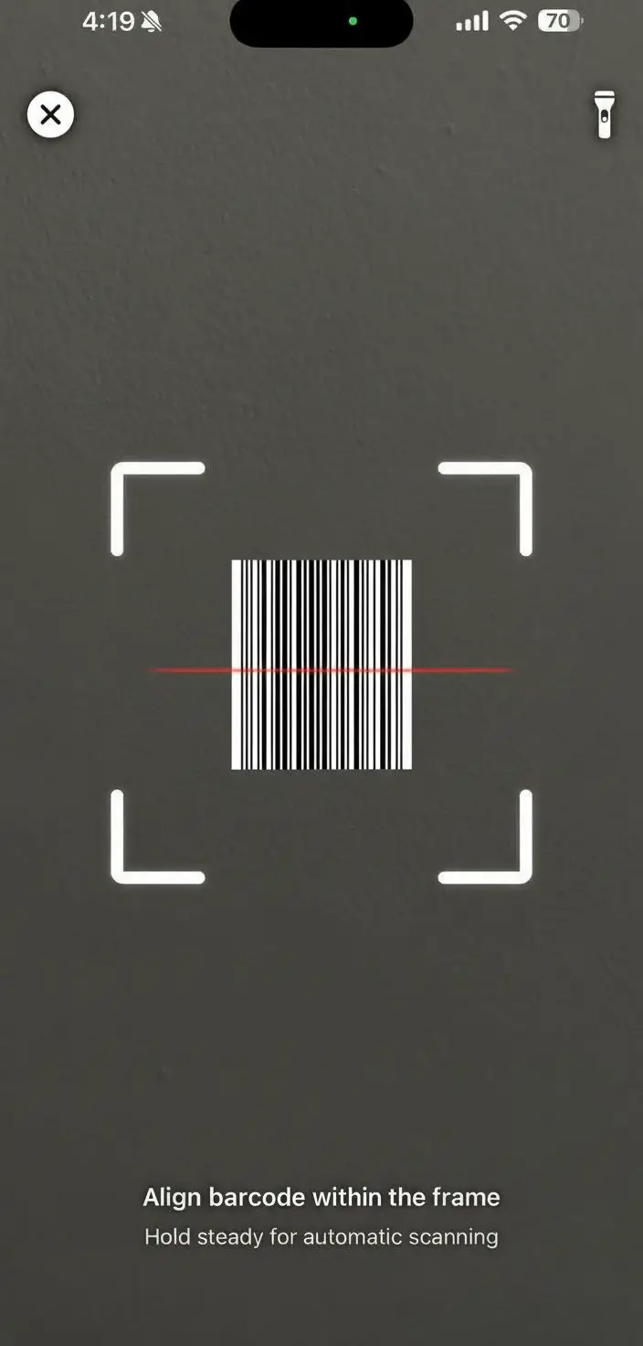 Fast QR code and barcode scanner using camera